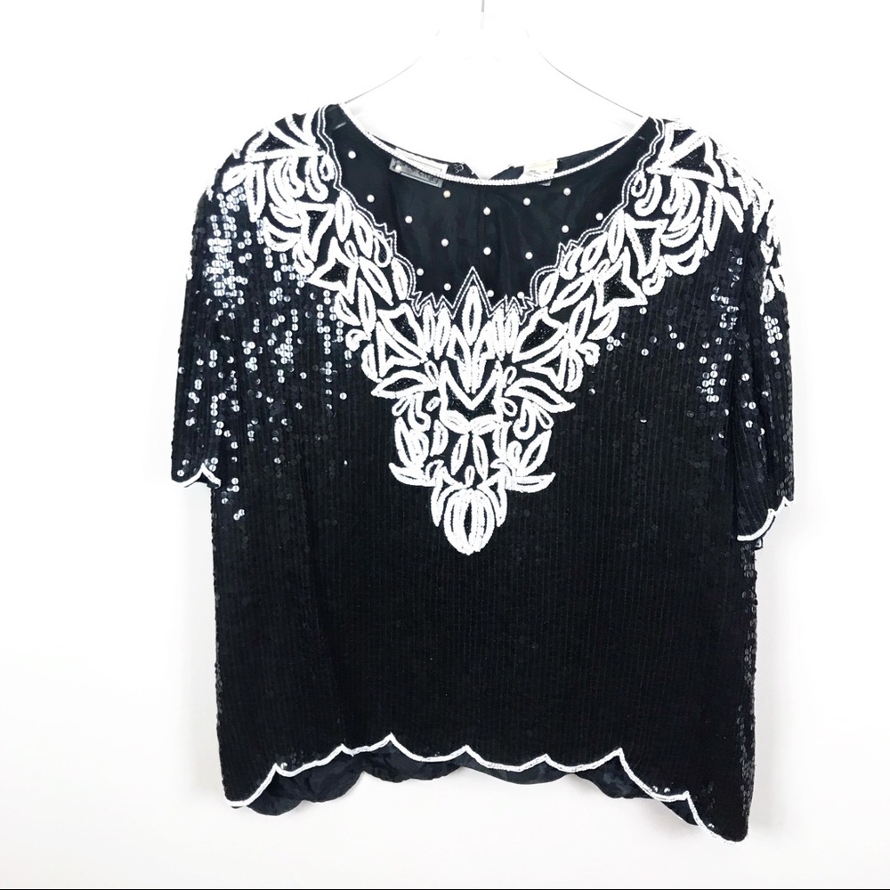 VINTAGE | Stenay Sequin Beaded Evening Top